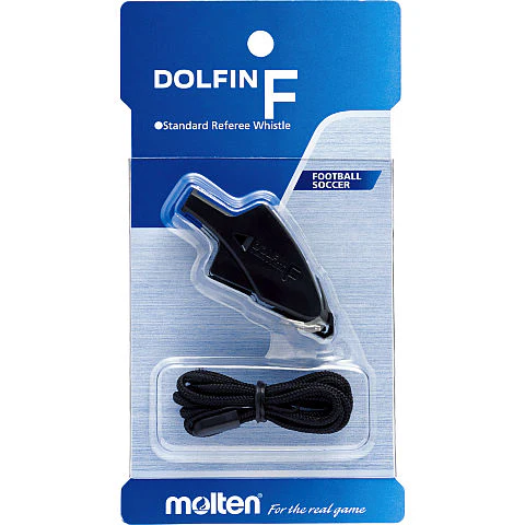 Dolfin Football Whistle with Lanyard - Black - Image 2